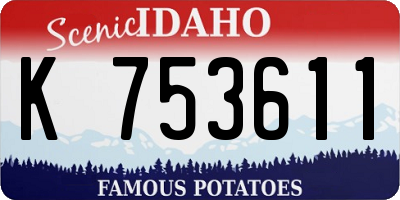 ID license plate K753611