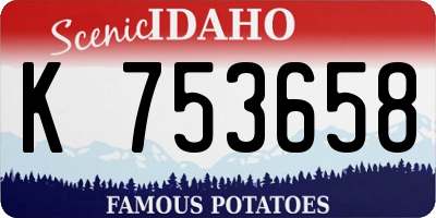 ID license plate K753658