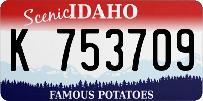 ID license plate K753709