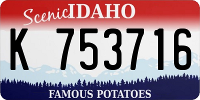 ID license plate K753716