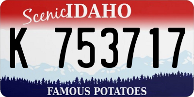 ID license plate K753717