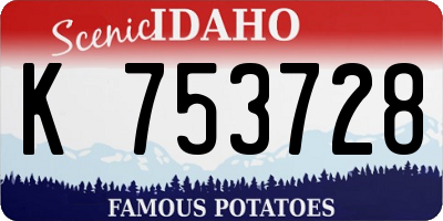 ID license plate K753728