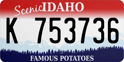 ID license plate K753736