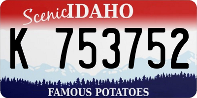 ID license plate K753752