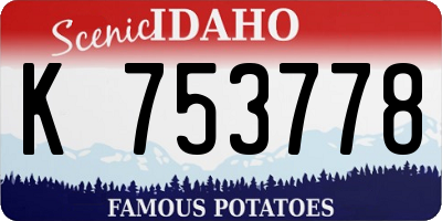 ID license plate K753778