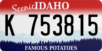 ID license plate K753815