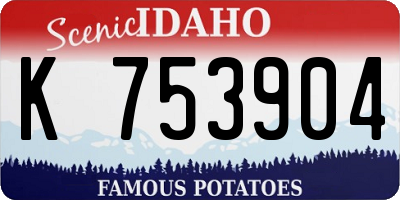 ID license plate K753904