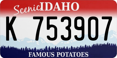 ID license plate K753907