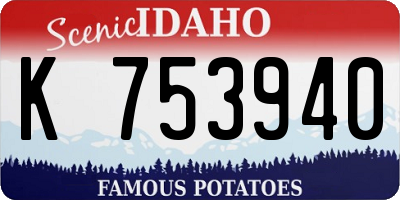 ID license plate K753940