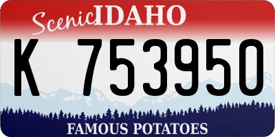 ID license plate K753950