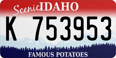 ID license plate K753953