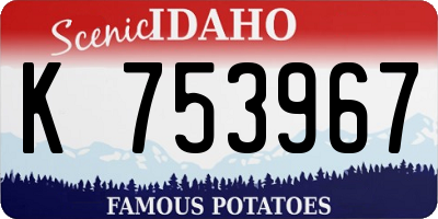 ID license plate K753967