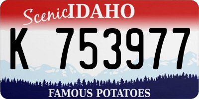 ID license plate K753977