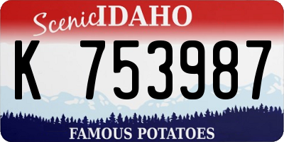 ID license plate K753987