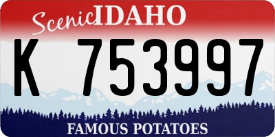 ID license plate K753997