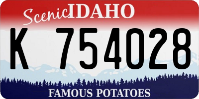 ID license plate K754028