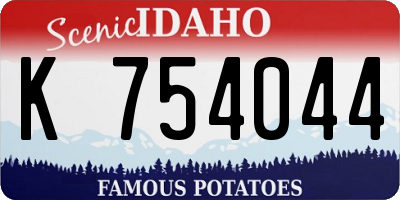 ID license plate K754044