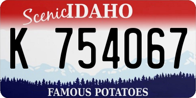 ID license plate K754067