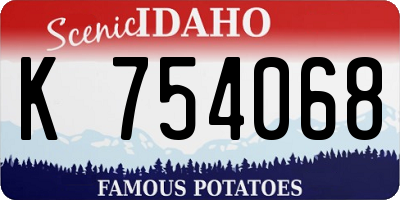 ID license plate K754068