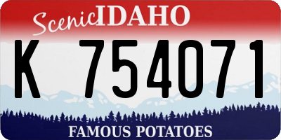ID license plate K754071