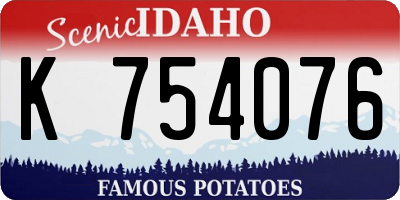 ID license plate K754076