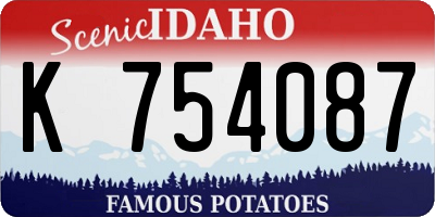 ID license plate K754087