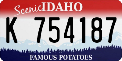 ID license plate K754187
