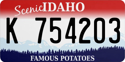 ID license plate K754203