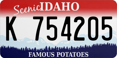 ID license plate K754205