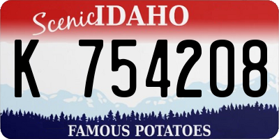ID license plate K754208