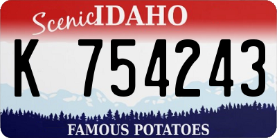ID license plate K754243