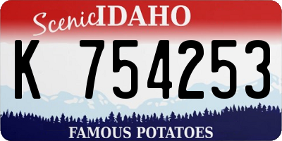 ID license plate K754253