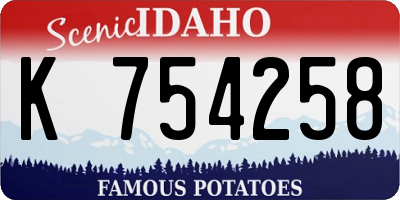 ID license plate K754258
