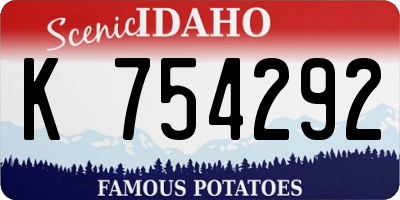 ID license plate K754292