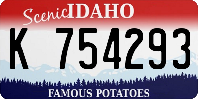 ID license plate K754293