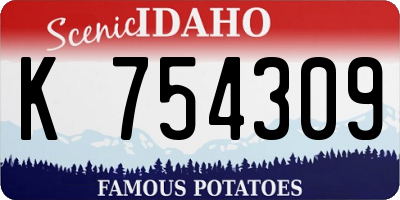 ID license plate K754309