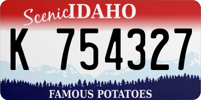 ID license plate K754327