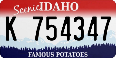 ID license plate K754347