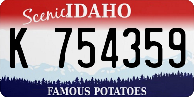 ID license plate K754359