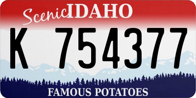 ID license plate K754377