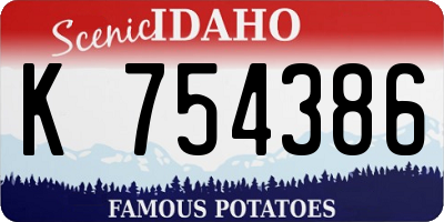 ID license plate K754386