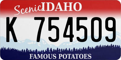 ID license plate K754509