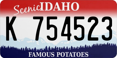 ID license plate K754523