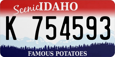 ID license plate K754593