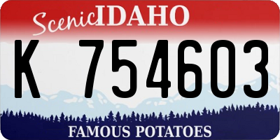 ID license plate K754603