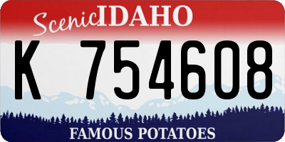 ID license plate K754608