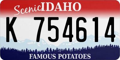 ID license plate K754614
