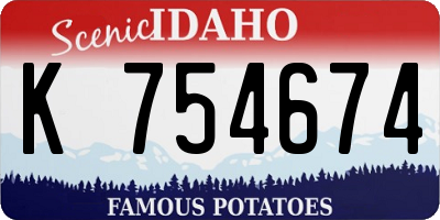 ID license plate K754674