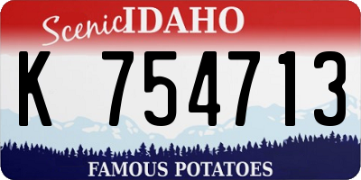 ID license plate K754713