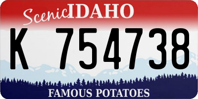 ID license plate K754738